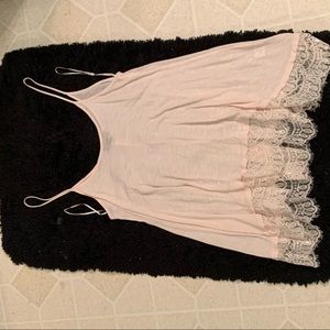 Light Pink Lace Layering Tunic